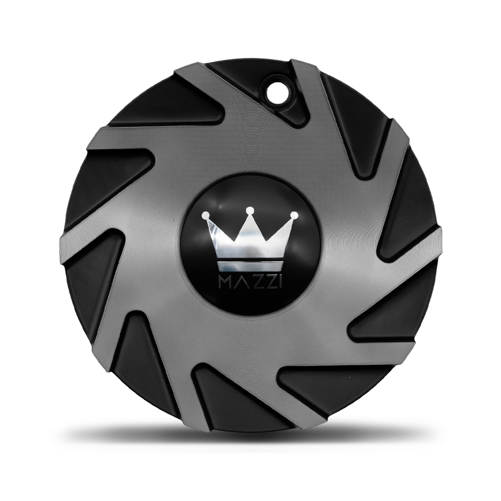 Cap- Mazzi Matte Black Machined With Dark 372